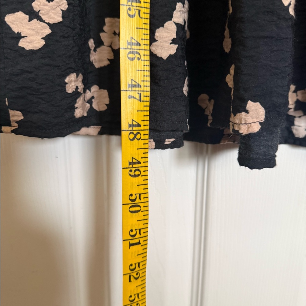 a new day Black Midi Dress with Cream Floral Print and Puff Sleeves - Picture 8 of 16